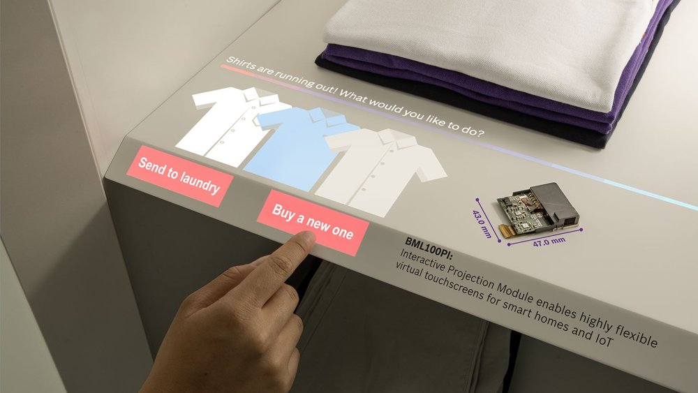 Bosch présente un écran tactile virtuel pour toute surface au sein de la maison intelligente et de l’Internet des objets